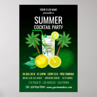 Cocktails d'été Club/Fête d'entreprise Invitation