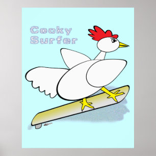 Affiches Cocky Surfer