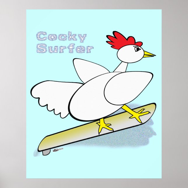 Affiches Cocky Surfer (Devant)