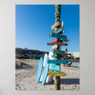 Affiches Cocoa Beach Tiki Totem