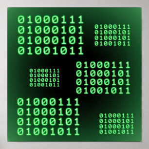 Affiches Code binaire pour GEEK