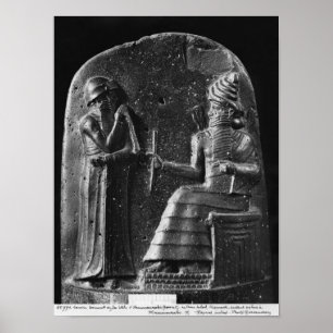 Affiches Code de Hammurabi, dessus du stele