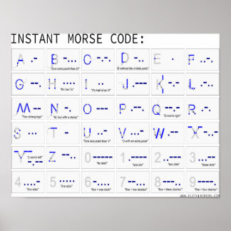 Affiches Code Morse instantané