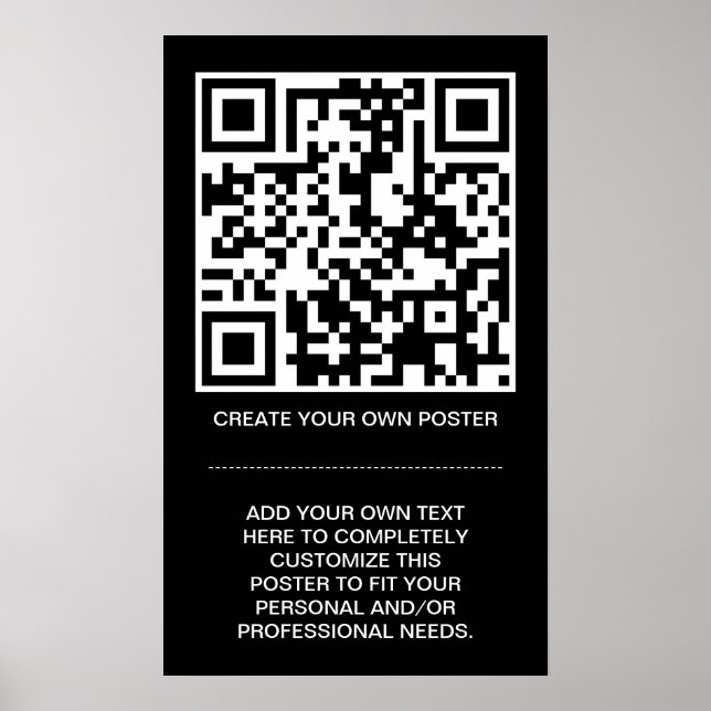 Affiches code QR personnalisable (Devant)