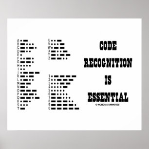 Affiches Code Recognition Is Essential (Code Morse)