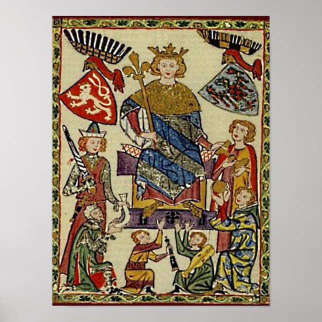 Affiches Codex Manesse - König Wenzel von Böhmen (Devant)