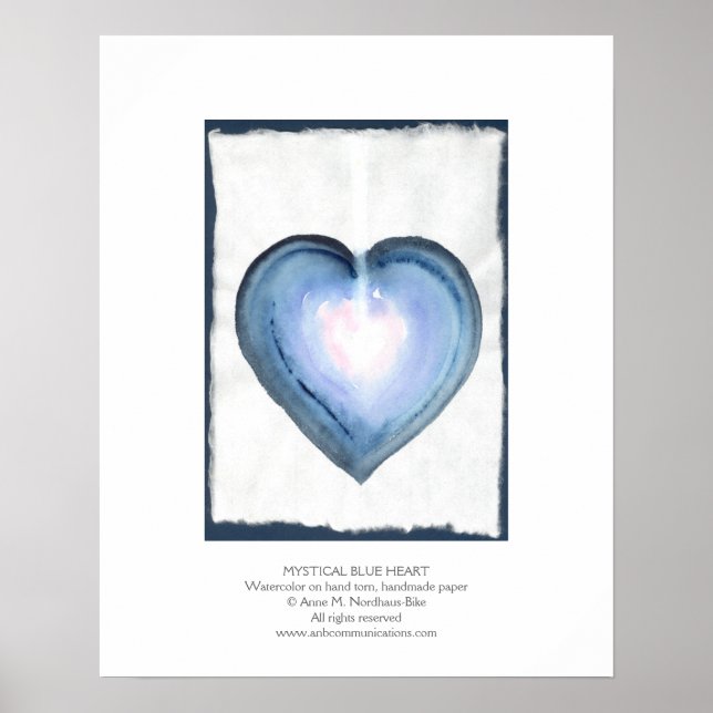 Affiches Coeur bleu mystique (Devant)