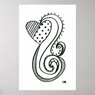 Affiches Coeur curly