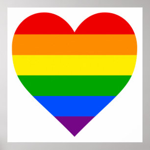 AFFICHES "COEUR D'ARC-EN-CIEL "