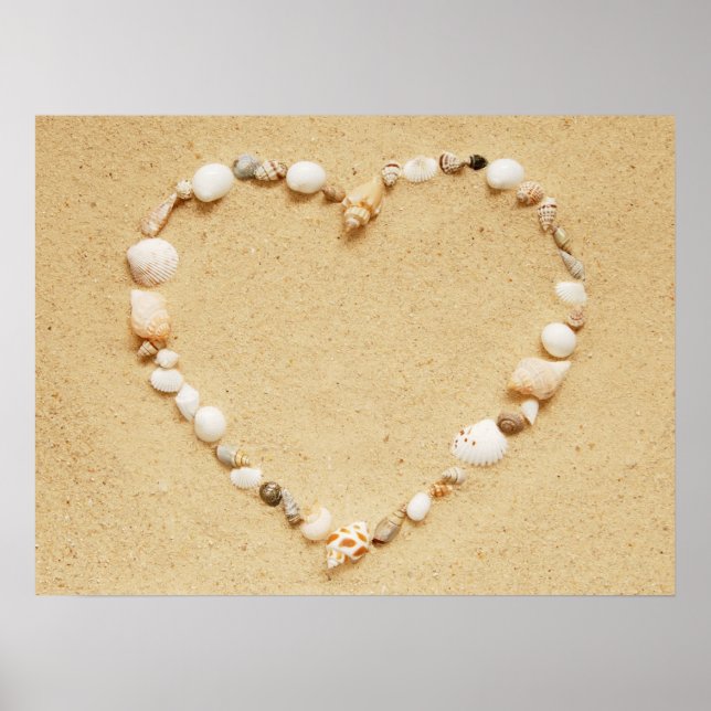 Affiches Coeur de coquillage (Devant)