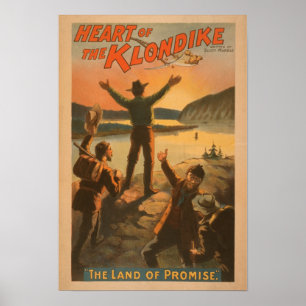Affiches Coeur de l'exploitation de promesse de Klondike
