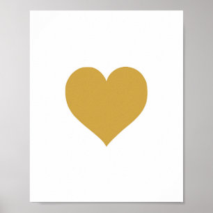Affiches Coeur d'or - copie d'art - décor
