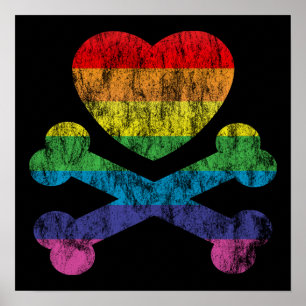 Affiches coeur et os.