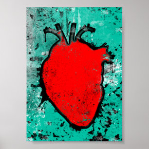 Affiches coeur grinçant