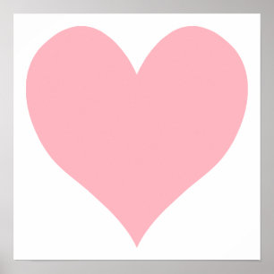 Affiches Coeur rose clair