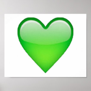 Affiches Coeur vert - Emoji