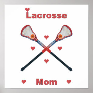 Affiches Coeurs de maman de lacrosse