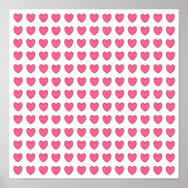 Affiches Coeurs Polka (Devant)