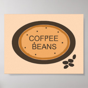 Affiches Coffee Bean Connexion Orange et Brown