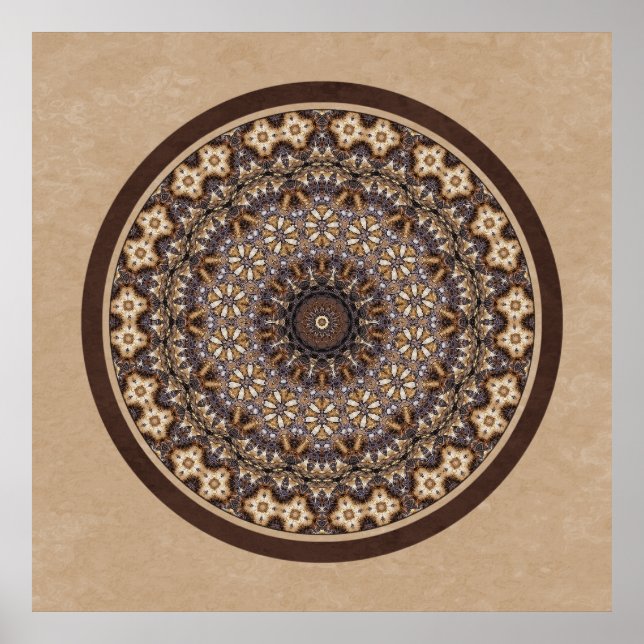 Affiches Coffee Colors Abstract Mandala (Devant)