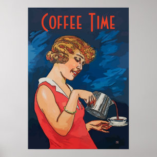 Affiches Coffee Time Vintage Style, add text