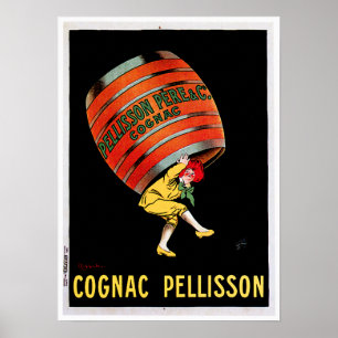 Affiches Cognac Pellisson Vin Vintage Boire Ad Art