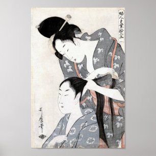 Affiches Coiffeur Kitagawa Fine Art Imprimer