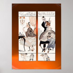 AFFICHES COIFFEUR ,SALON DE BEAUTÉ DE MODE ARTISTE DE MAQUI