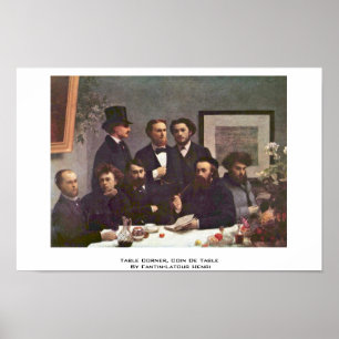 Affiches Coin Table, Pièce De Table Par Fantin-Latour Henri