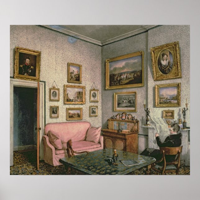 Affiches Col. Norcliffe's study at Langton Hall, c.1837 (Devant)