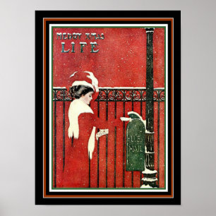 Affiches Coles Phillips 1909 Couverture de Noël 12 x 16
