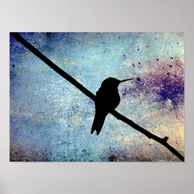 Affiches Colibri de Grunge (Devant)