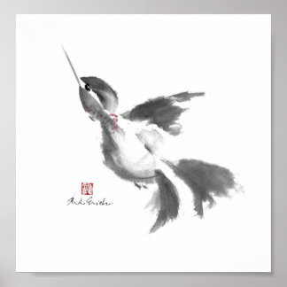 Affiches Colibri, Sumi-e