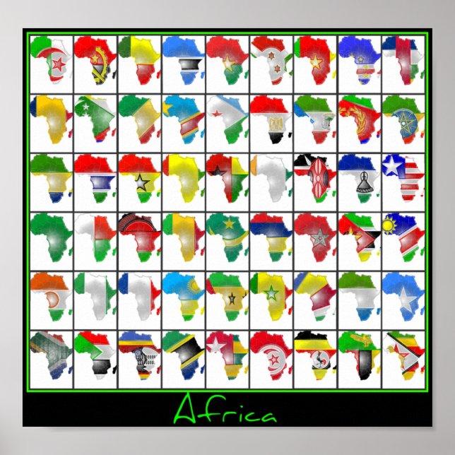 Affiches Collage Afrique (Devant)