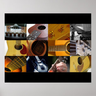 Affiches Collage de photo de guitare