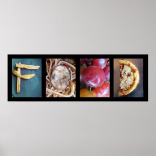 Affiches Collage de photographie d'alphabet, art de mot de