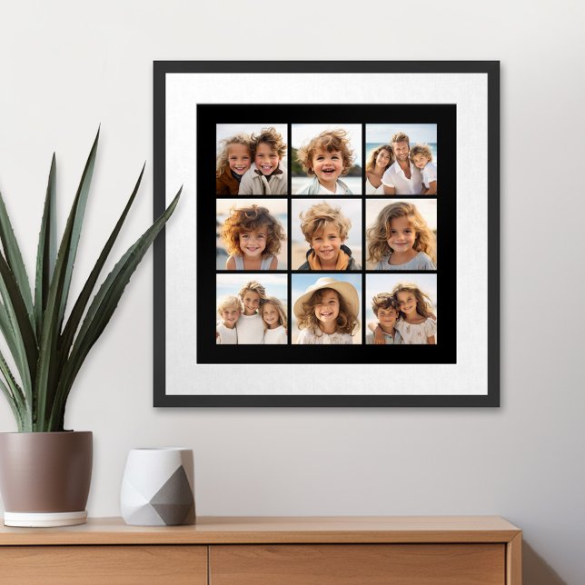 Affiches Collage de photos Instagram avec 9 photos (Custom Poster with 9 Photos)