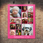 Affiches Collage de photos Instagram - Jusqu'à 14 photos ro<br><div class="desc">Un design avec un arrière - plan coloré. Utilisez jusqu'à quatorze photos carrés pour créer un cadeau unique et personnel. Si vous avez besoin d'ajuster les images,  cliquez sur l'outil personnaliser pour apporter des modifications.</div>