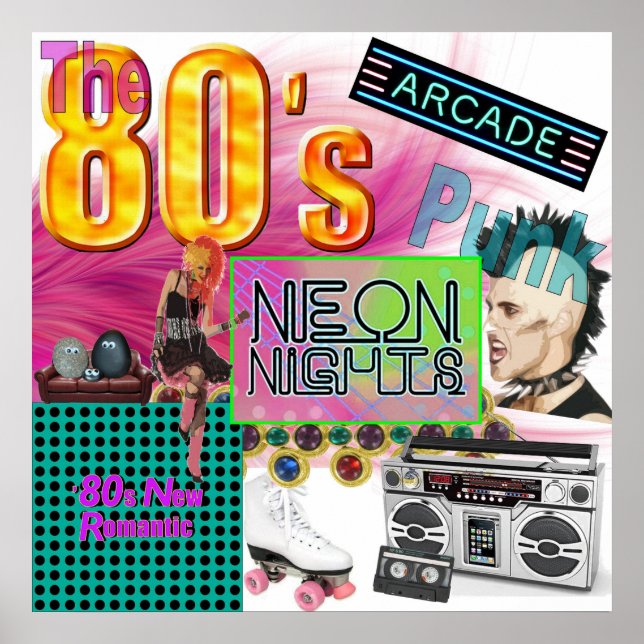 Affiches Collage des années 80 (Devant)