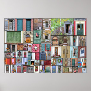 Affiches Collage des portes 36 x 24
