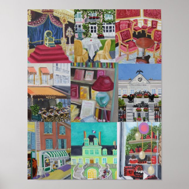 Affiches Collage Fontainebleau Imprimer/Poster (Devant)