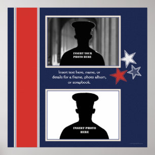 Affiches Collage orienté de photo d'étoiles patriotiques