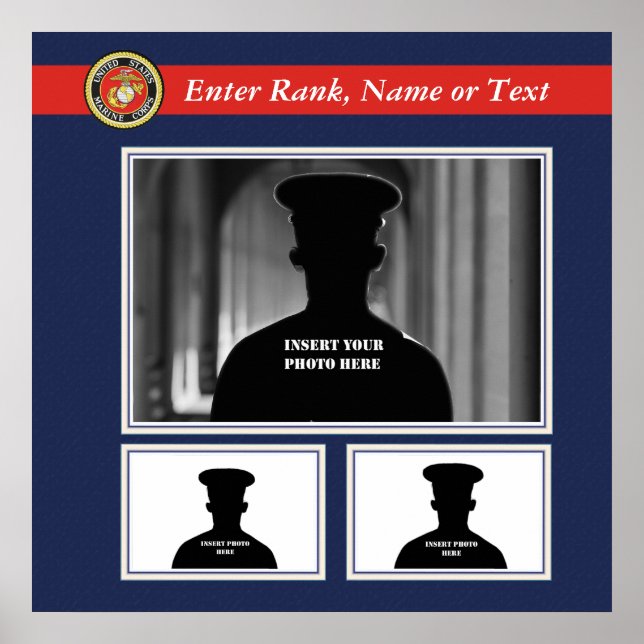 Affiches Collage photo du Corps des Marines (Devant)