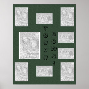 Affiches Collage Vert - Football