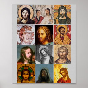 Affiches Collage vintage du Saint-Jésus Christ, notre sauve