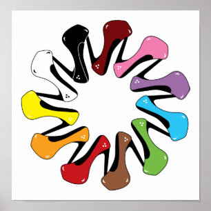 Affiches COLLECTION COLORÉE High_Heels_Shoe_of_Every_Color