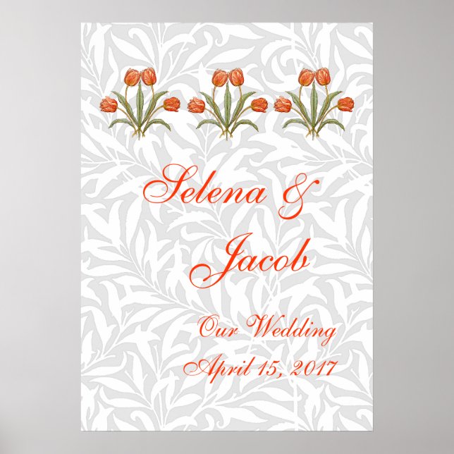 Affiches Collection de peintures Morris Tulipe Vintage (Devant)