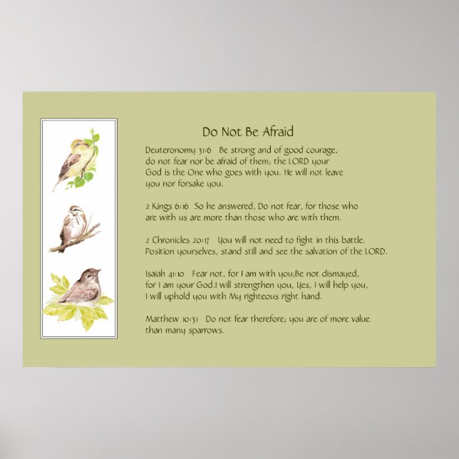 Affiches Collection Ne Pas Avoir Peur Écritures Courage (Devant)