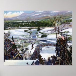 Affiches Colline olympique de ski de New York de Lake