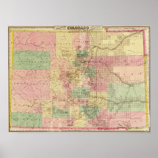 Affiches ColoradoCarte panoramiqueColorado (Devant)